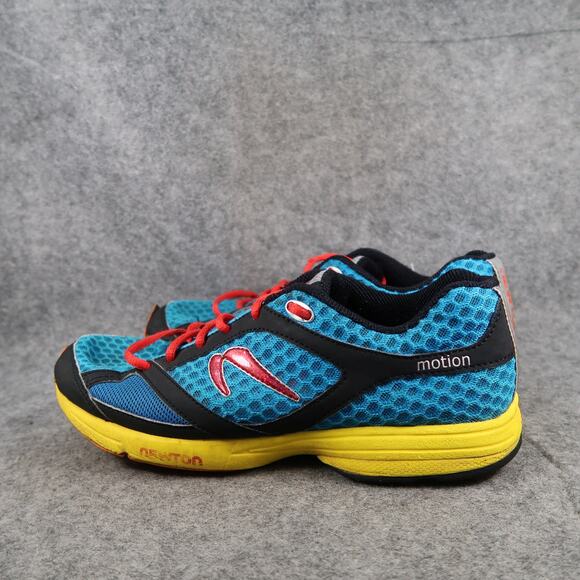 Newton Running Shoes Mens 9 Athletic Motion Trainer Sneaker Mesh Blue Yellow - Picture 4 of 13
